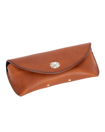 Larry Smith Glasses Leather Case, Light Brown