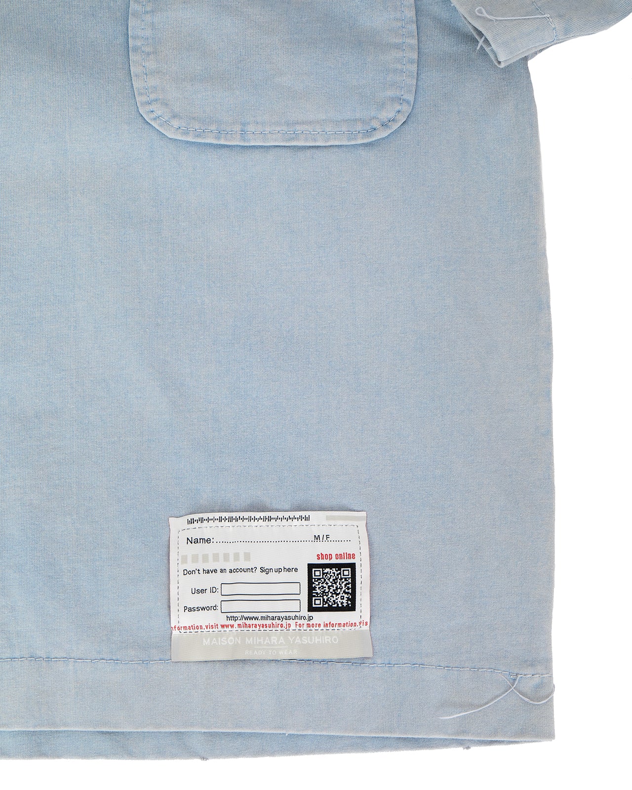 Maison Mihara Yasuhiro SS Tee, Blue