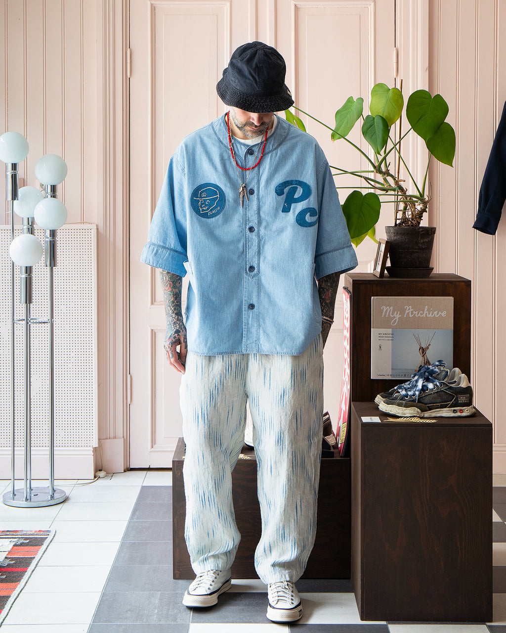 Porter Classic Old France Indigo Print Peace Pants