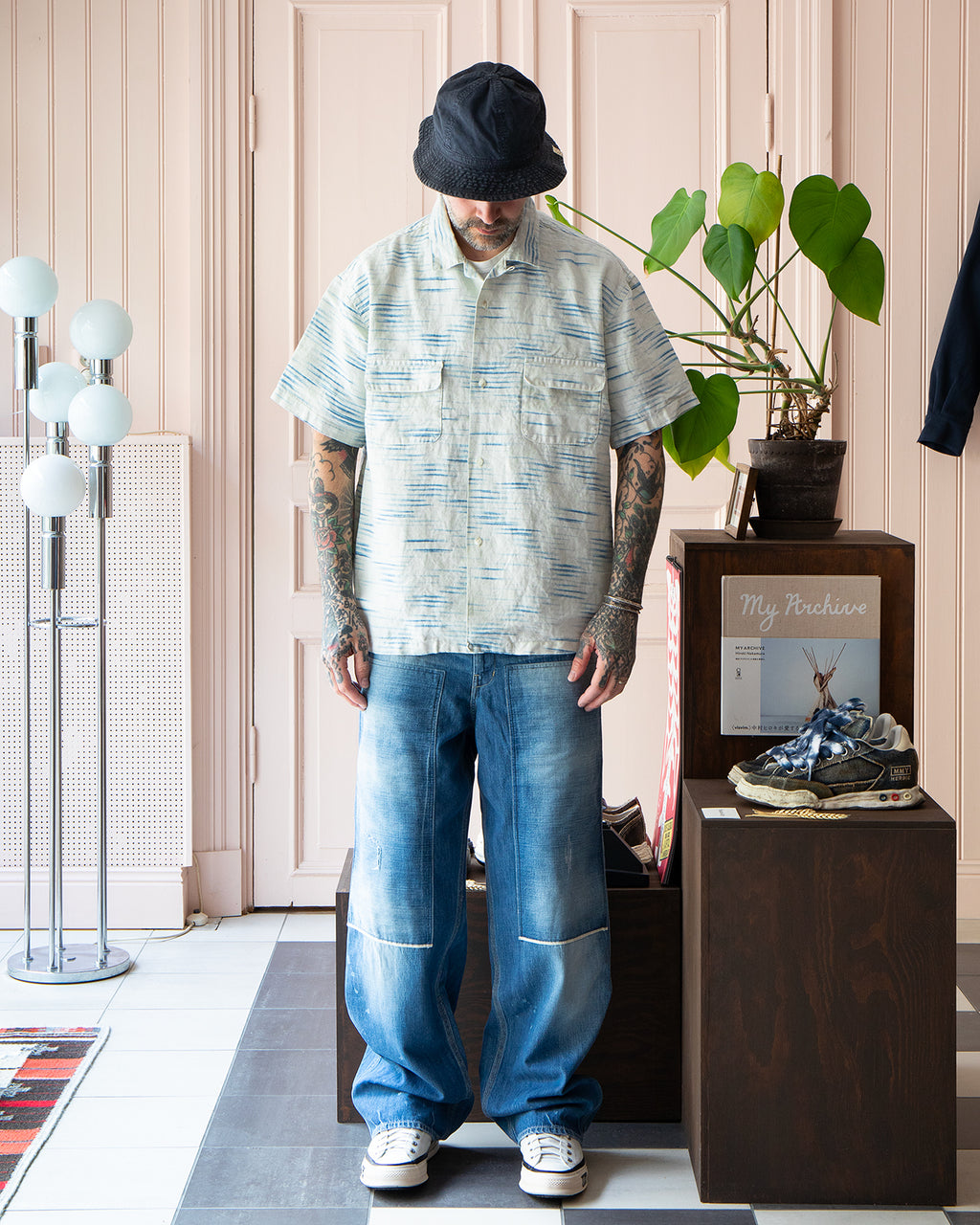 Porter Classic Old France Indigo Print Shirt