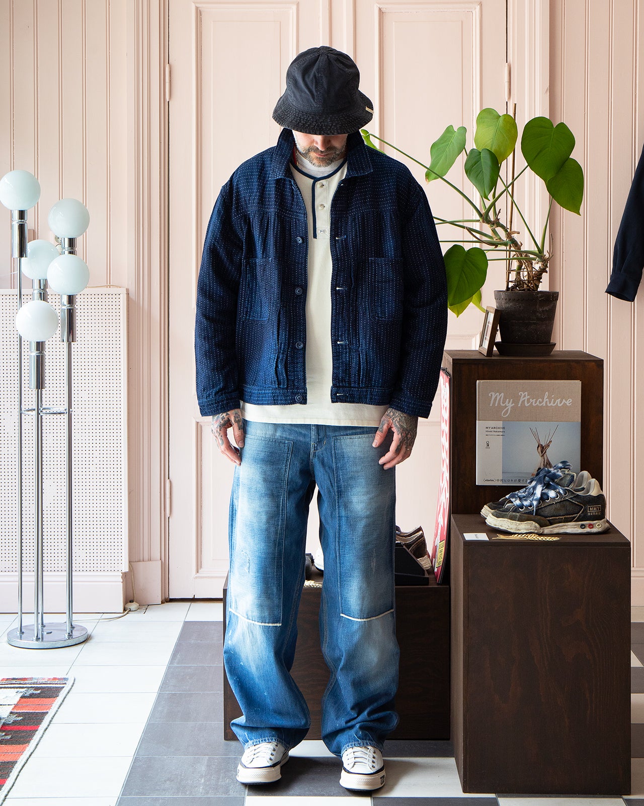 Porter Classic Sashiko Stripe Short Jacket