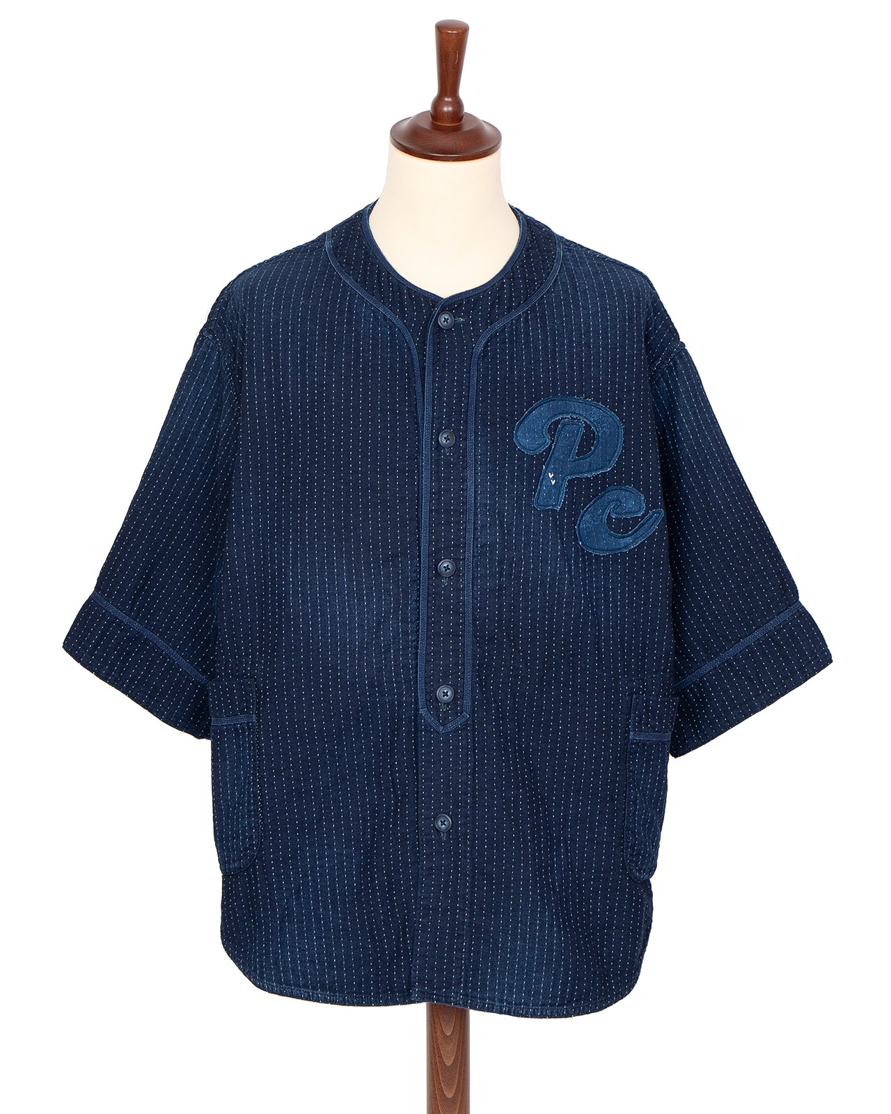 Porter Classic Sashiko Stripe Baseball Shirt, Custom
