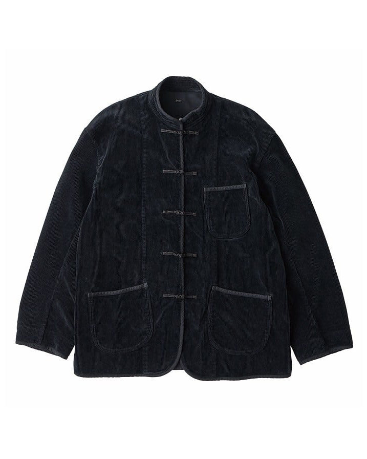 Porter Classic Corduroy Chinese Jacket, Black