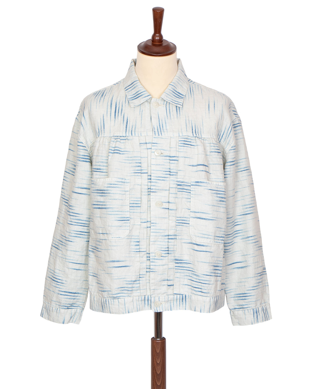 Porter Classic Old France Indigo Print Short Jacket