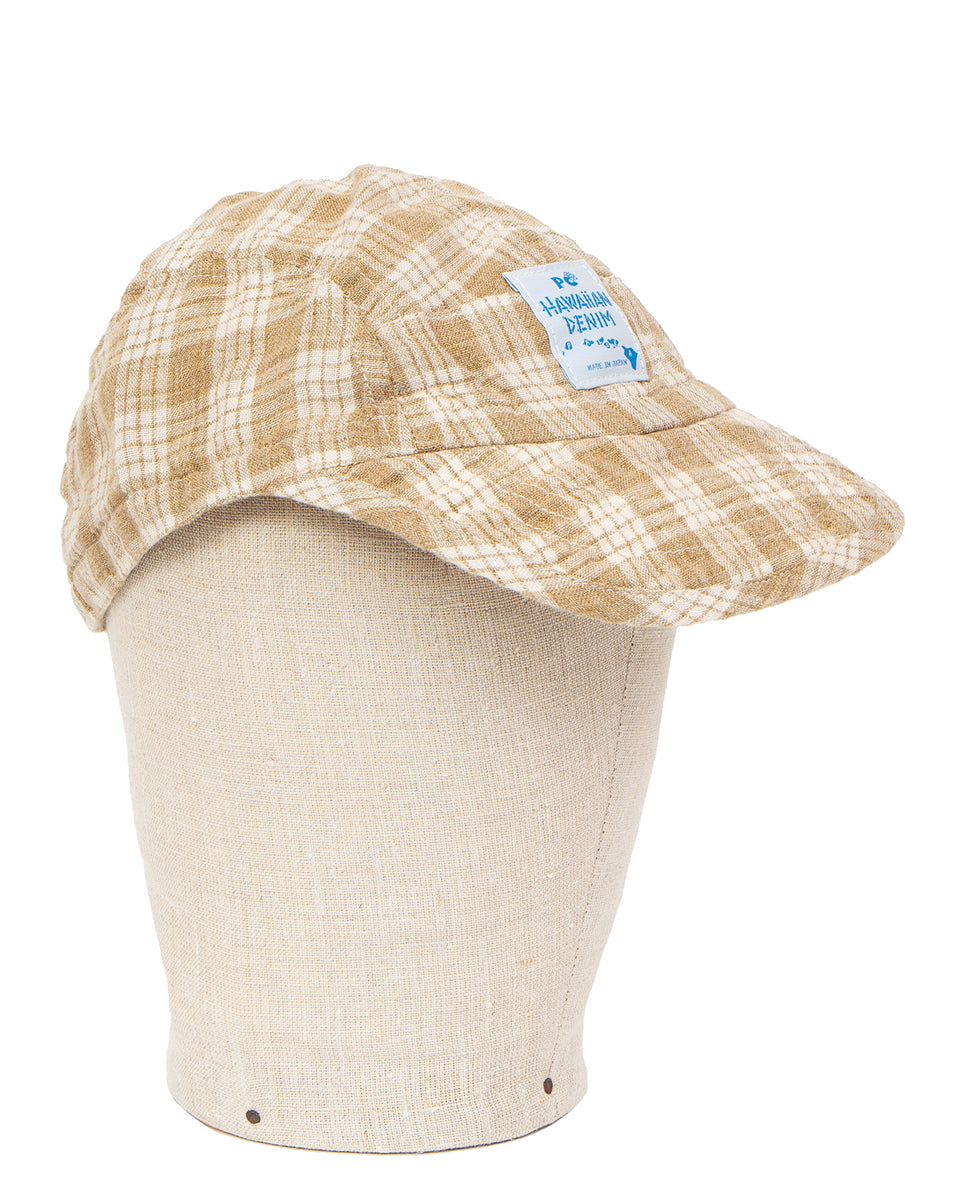 Porter Classic Linen Palaka Local Baseball Cap, Khaki