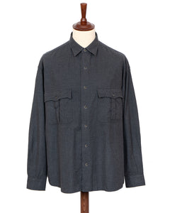 Porter Classic Roll Up Flannel Shirt, Charcoal / Gray