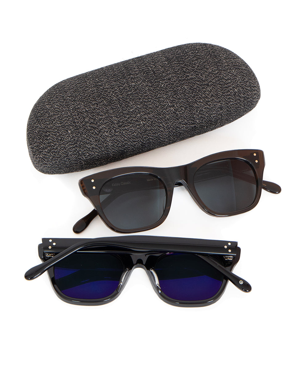 Porter Classic Round Sunglasses, Peace Collection, Black