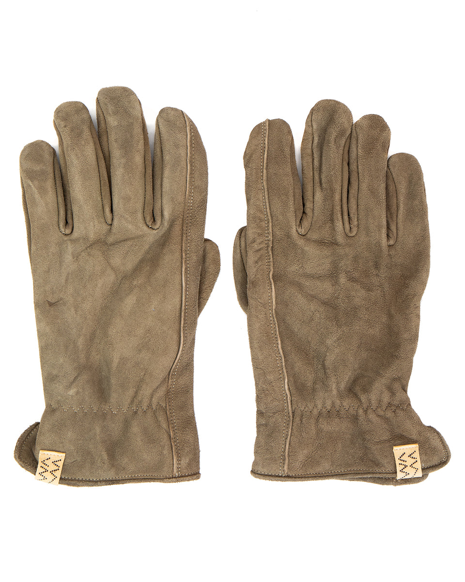 Visvim Suede Gloves, Olive