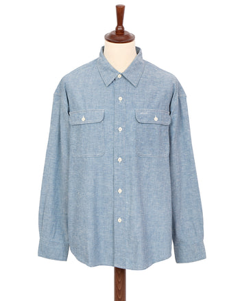 Visvim Langer Chambray Shirt, Light Indigo