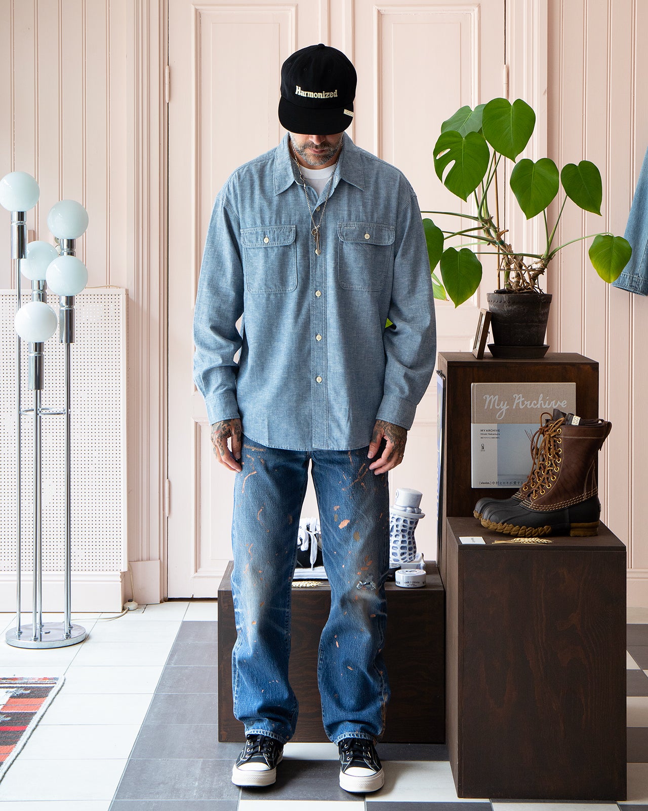 Visvim Langer Chambray Shirt, Light Indigo