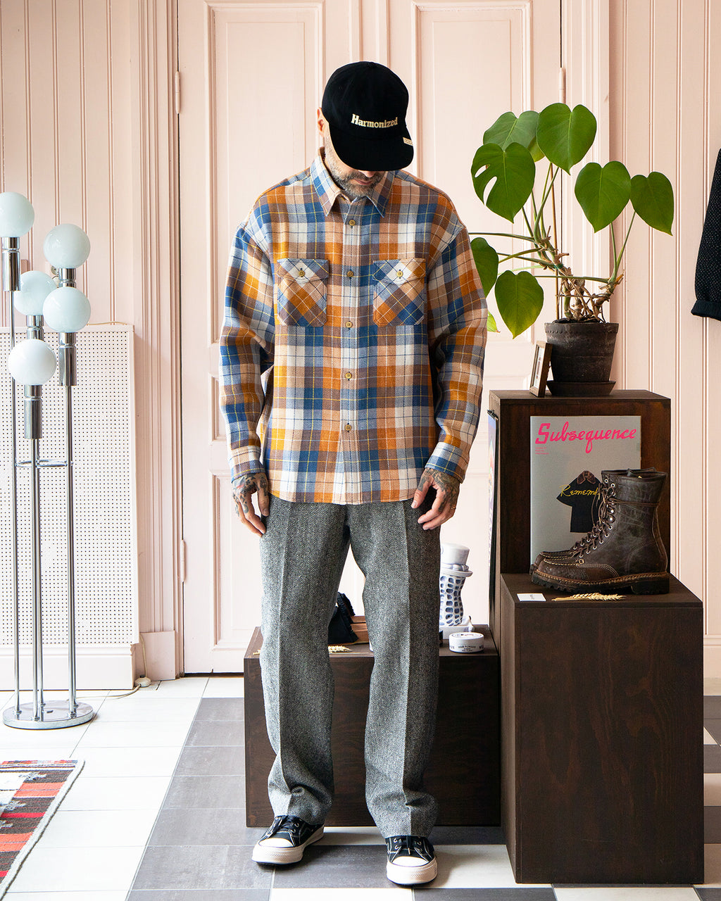 Visvim Lumber Check L/S, Orange