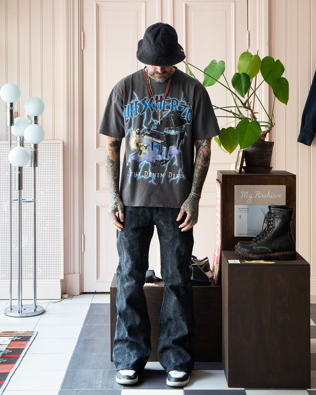 Kapital 12oz Magpie Denim 5P Okabello, Black