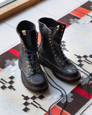 Visvim Scout Plain Toe Boots Hi-Folk Black