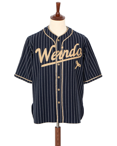 Weirdo Wind Up SS Baseball Shirt, Navy – Pancho And Lefty - Online