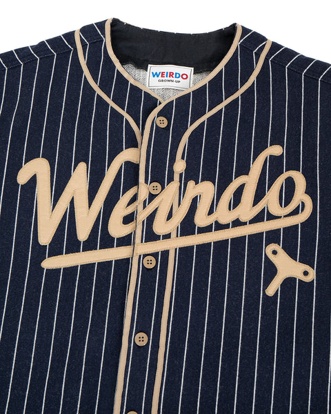 Weirdo Wind Up SS Baseball Shirt, Navy – Pancho And Lefty - Online ...