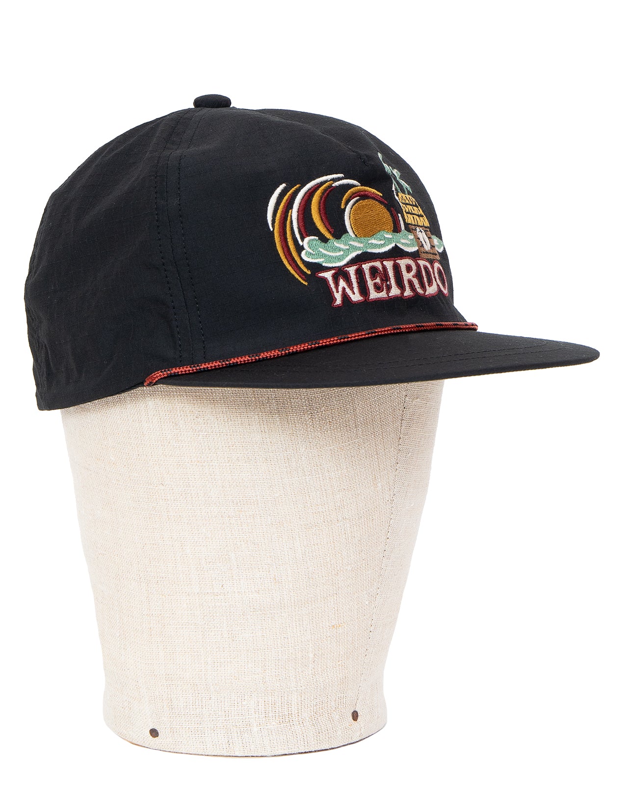 Weirdo Hut Nylon Cap, Black