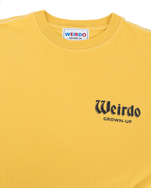 Weirdo W Shield T-Shirt, Mustard – Pancho And Lefty - Online