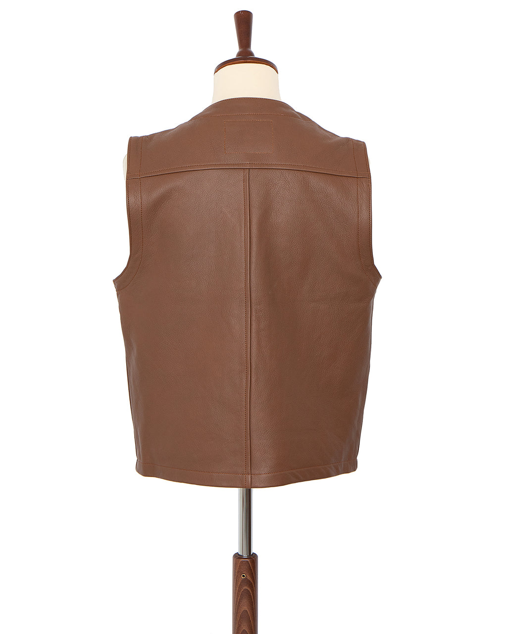 Indigofera Monroe Leather Vest, Cognac