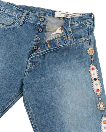 Kapital 14oz Denim 5P Monkey Cisco, Studs