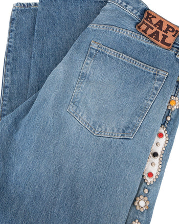 Kapital 14oz Denim 5P Monkey Cisco, Studs